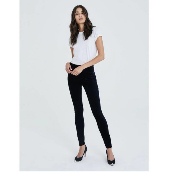 AG Adriano Goldschmied The Farrah Skinny High Rise Skinny Jeans In Black Size 27 - Picture 2 of 12